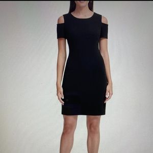 Express Cocktail Dress. Cold Shoulder.
